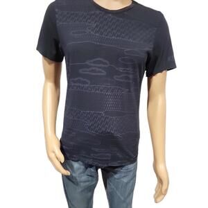 Kenzo Paris Men's Fitted Size  L Washed Black Short Sleeve Tee Shirt #WM1